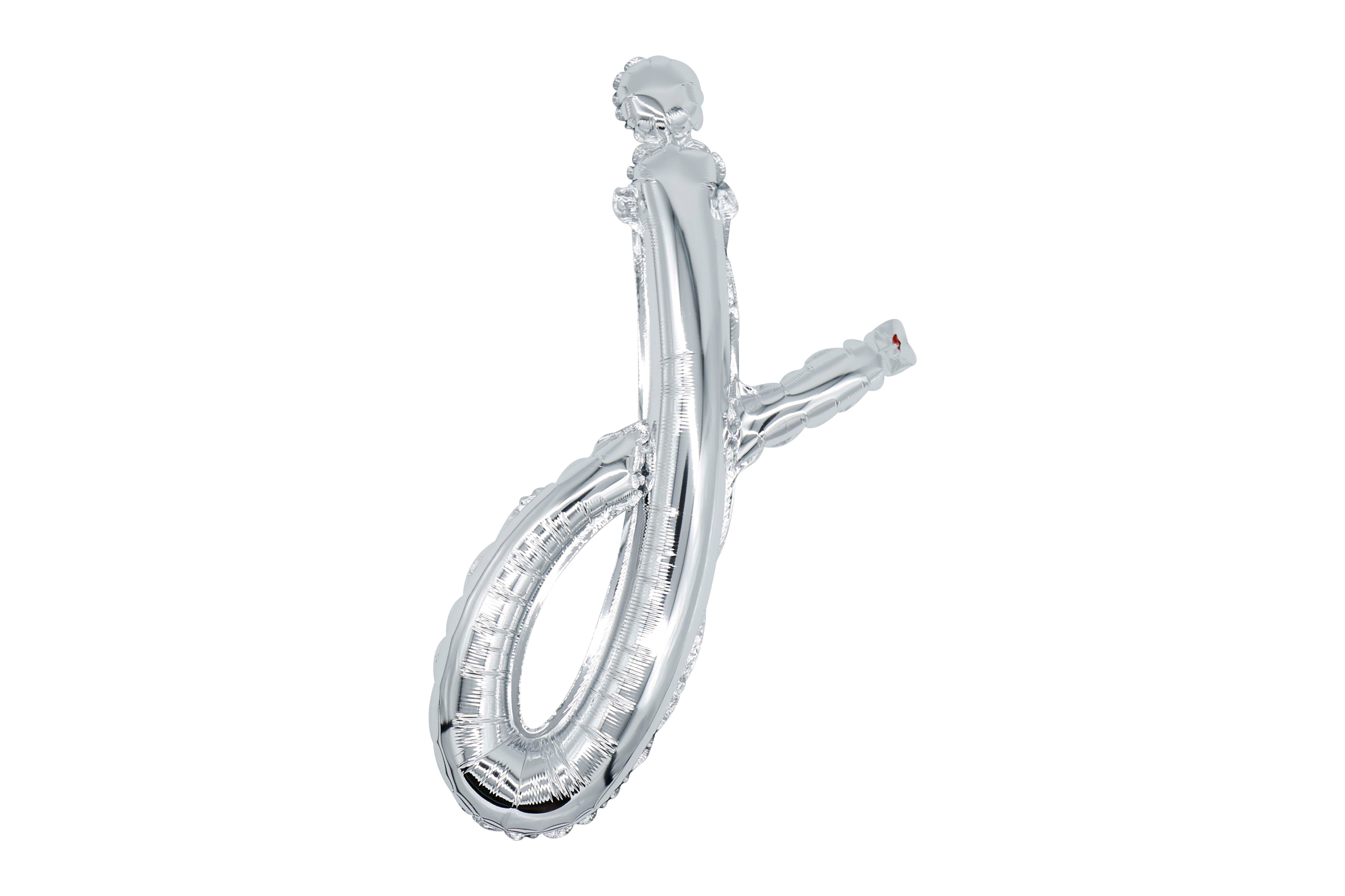 18" Silver Cursive Letter: J