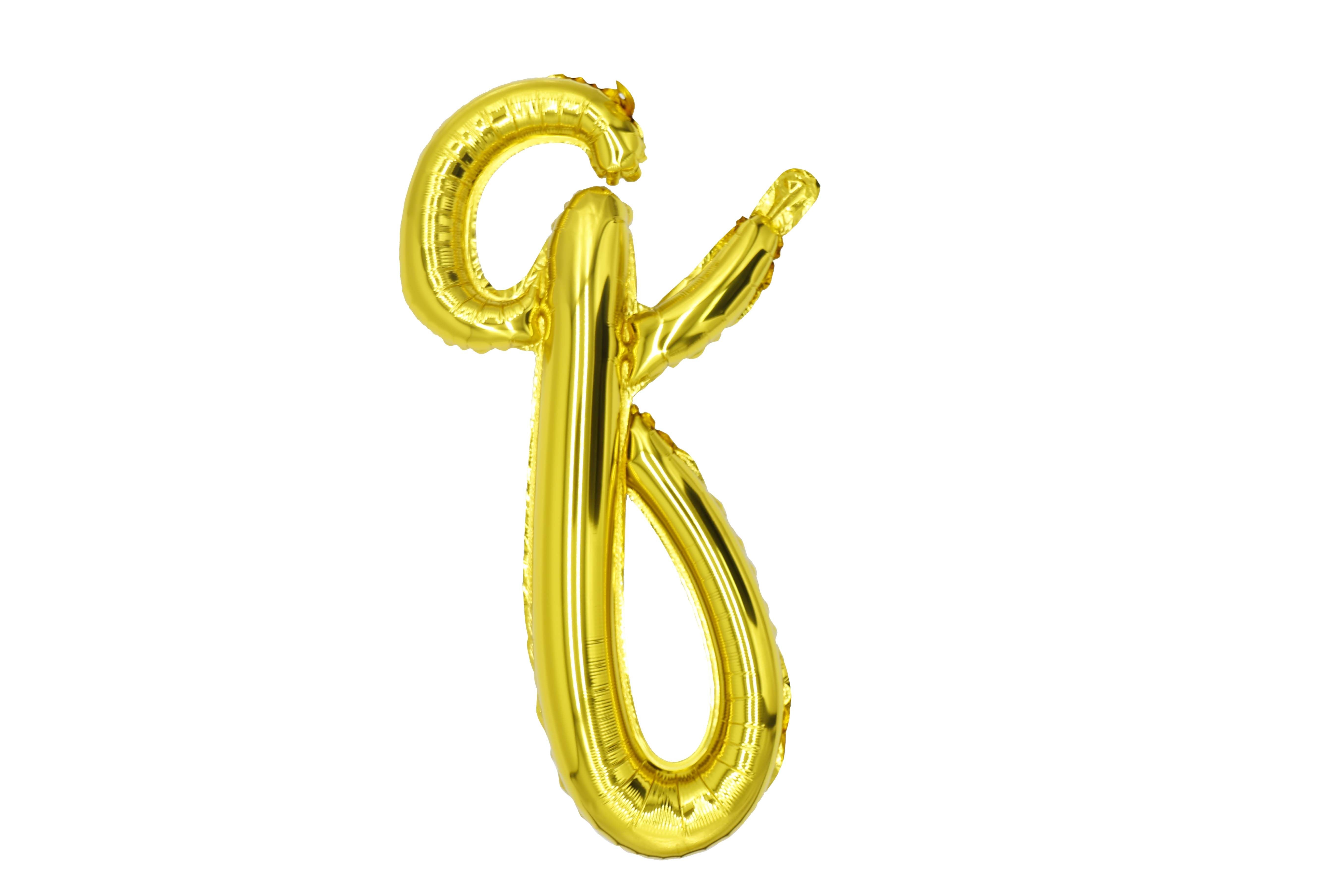 18" Gold Cursive Letter: Q