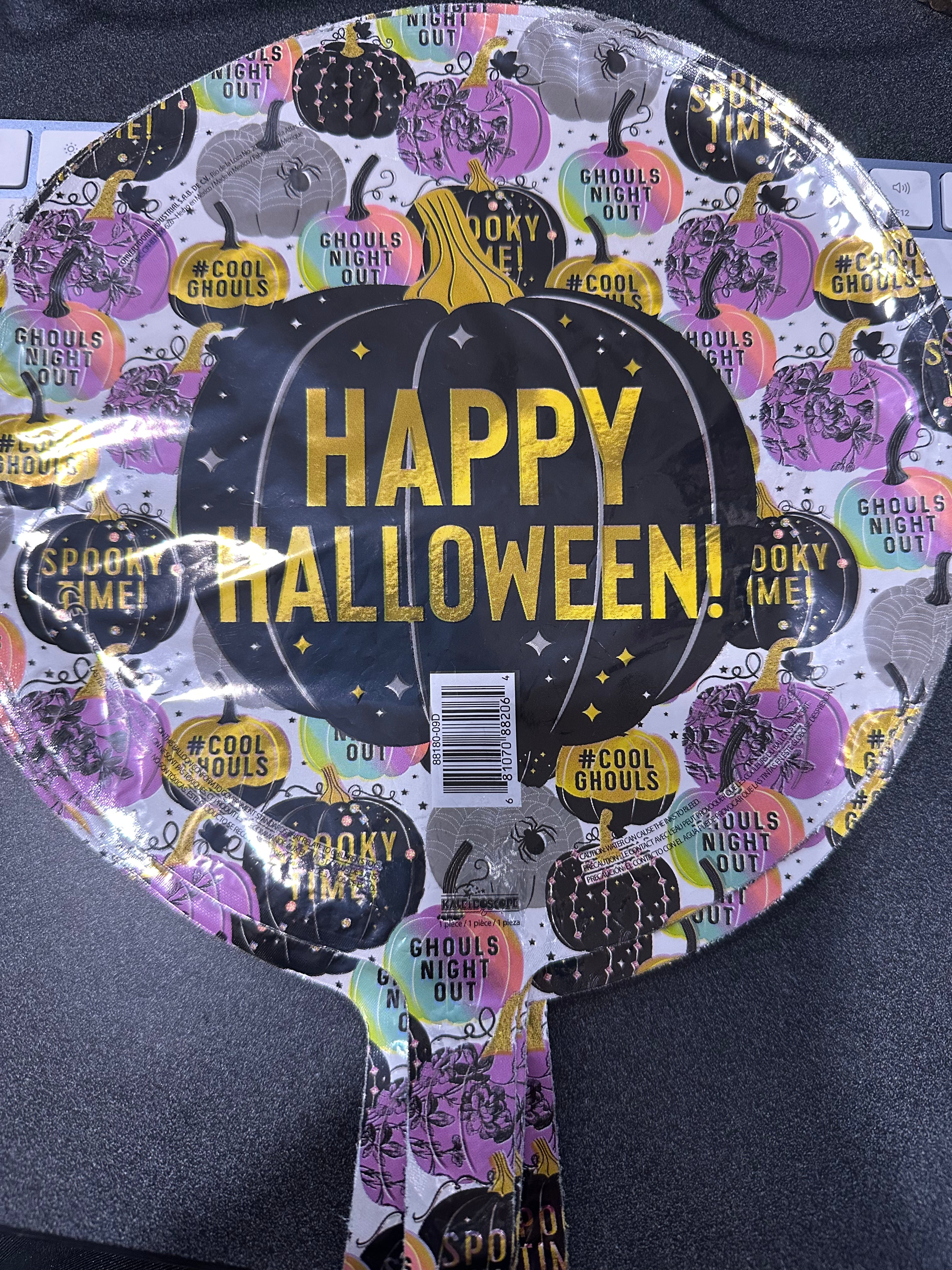 Mini Happy Halloween black pumpkin