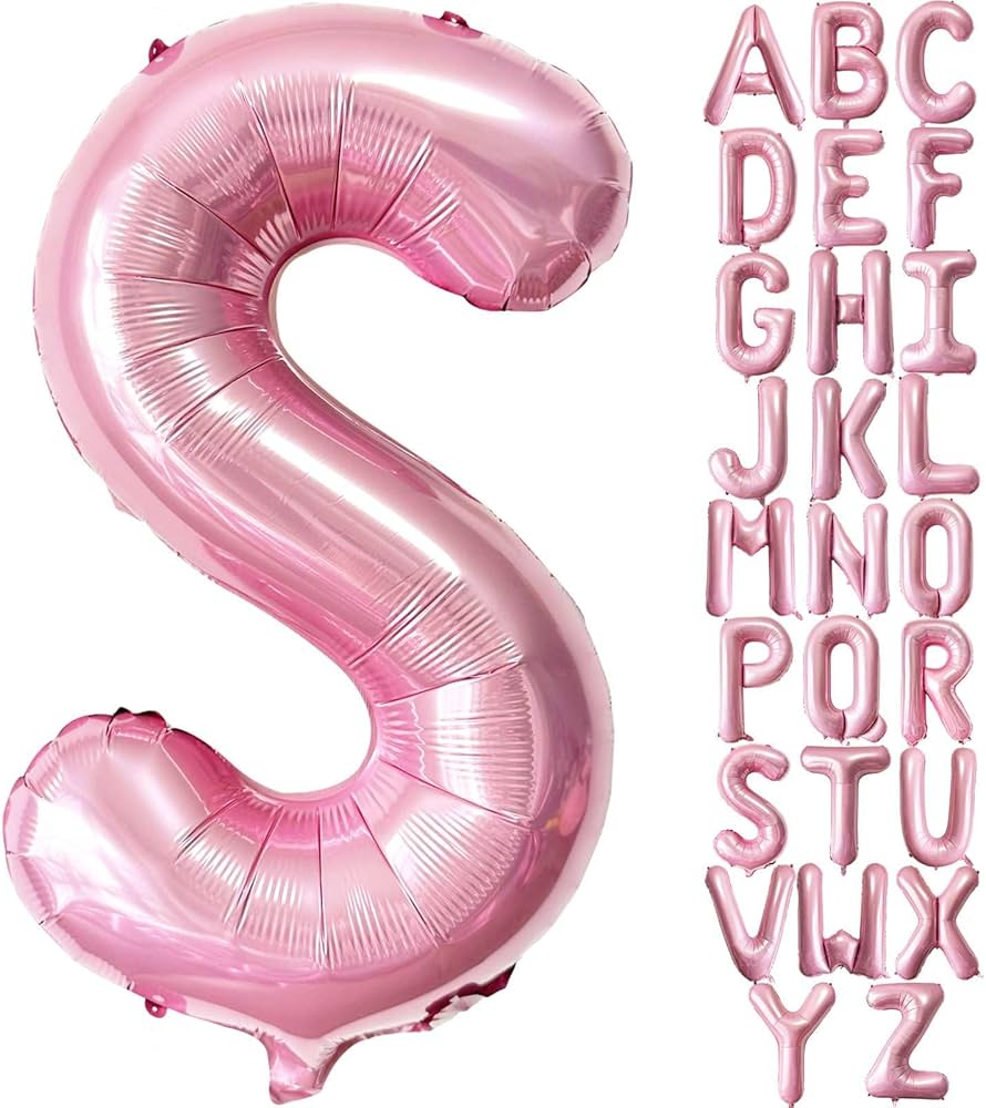16” Baby Pink Letter: S