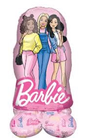 37" Airloonz Jr Barbie & Friends