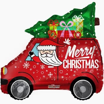 36" Santa with Christmas Tree