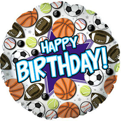 18" Sports Happy Birthday