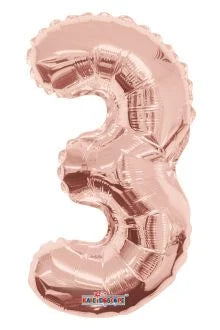 14” Number 3 Rose Gold Kaleidoscope