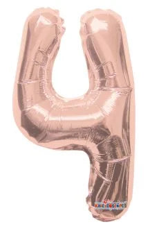 14” Number 4 Rose Gold Kaleidoscope