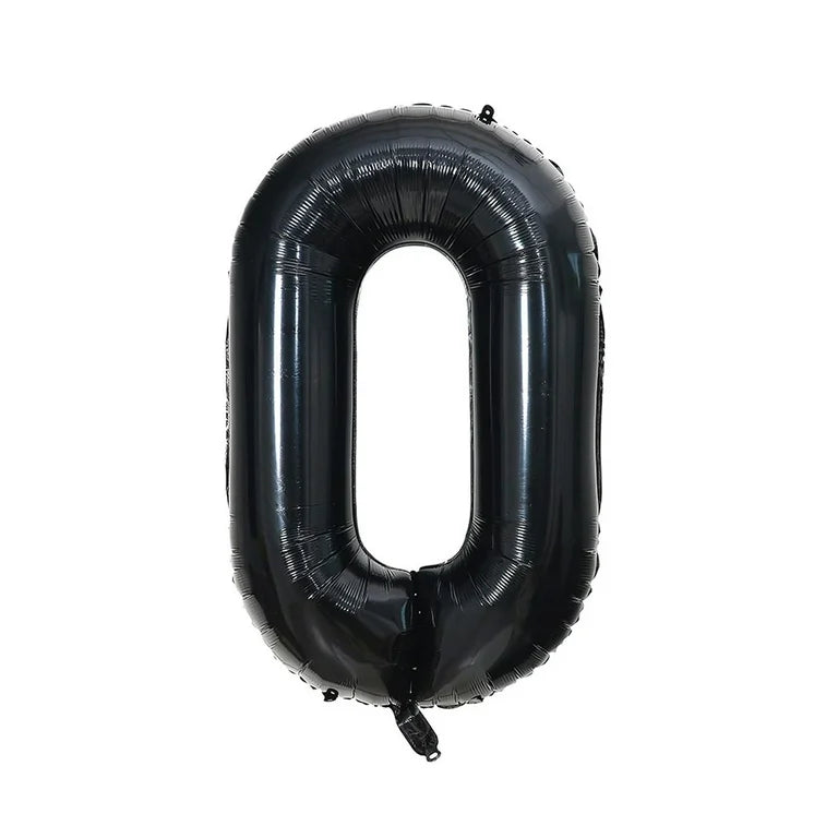 16" Black Number # 0