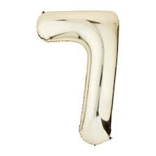 34" Number 7 White Gold: Party America