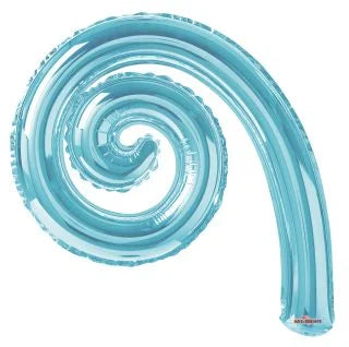 14” Kurly Spiral Light Blue 2ct