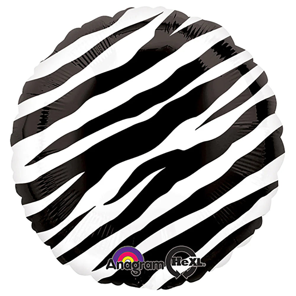 18" Zebra Round Foil