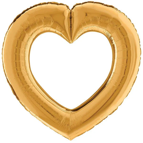 40" Hollow Heart Shaped: Gold