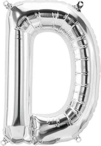 16" Silver Letter: D