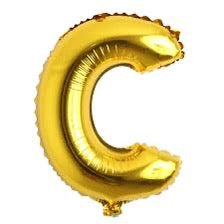 16" Gold Letter: C
