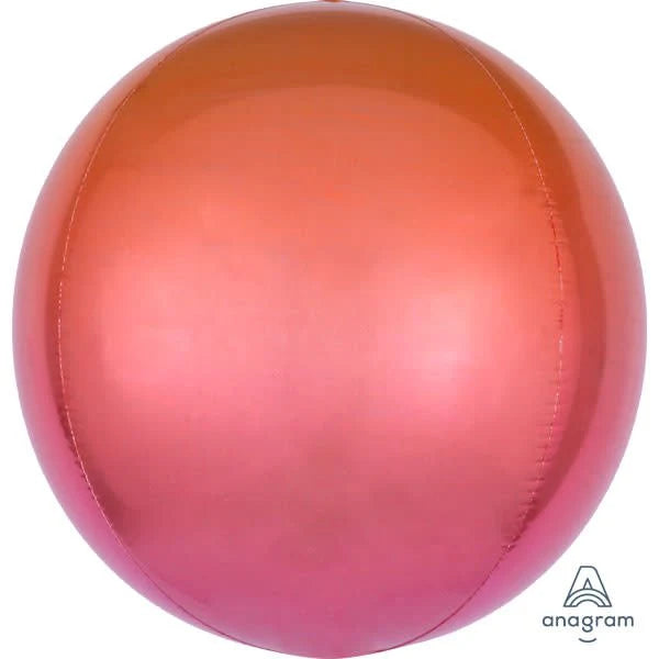 16" Orbz Ombre Red Orange