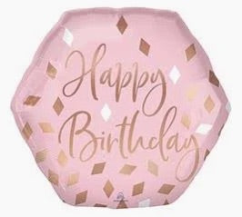 32" HBD Star - Blush