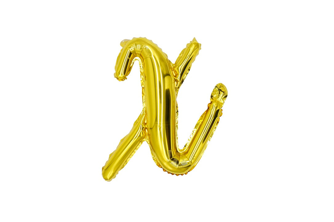 18" Gold Cursive Letter: X
