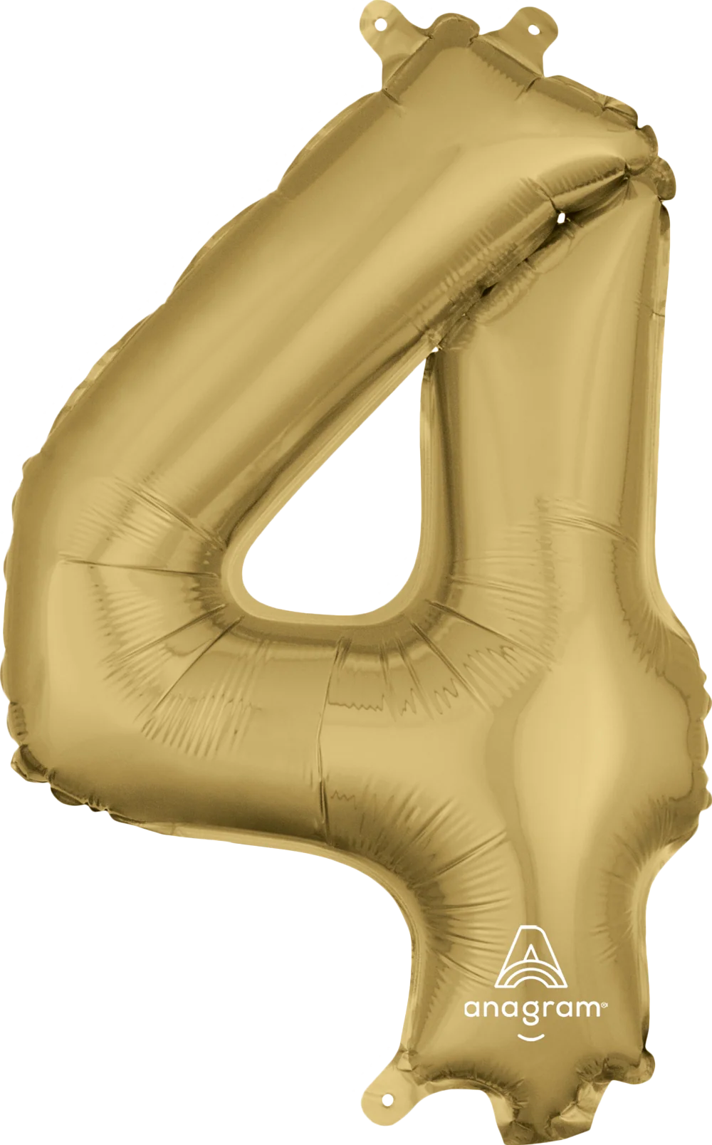34" Number 4 White Gold Anagram