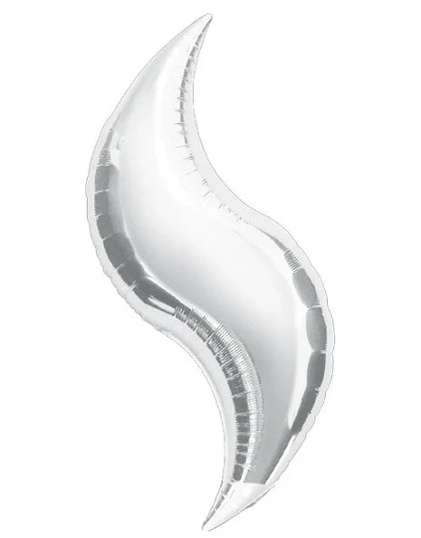 24" Curve Balloon 2 ct: SIlver