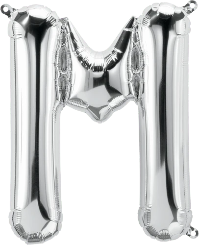 16" Silver Letter: M