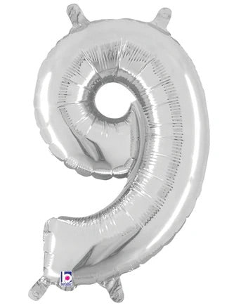 Betallic 16" Silver Number 9