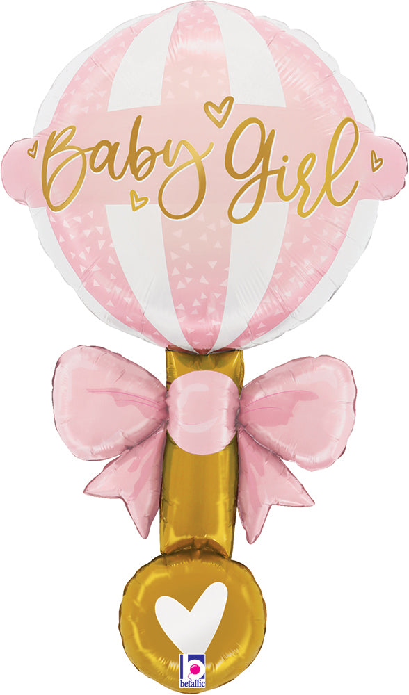 35" Satin Baby Girl Rattle