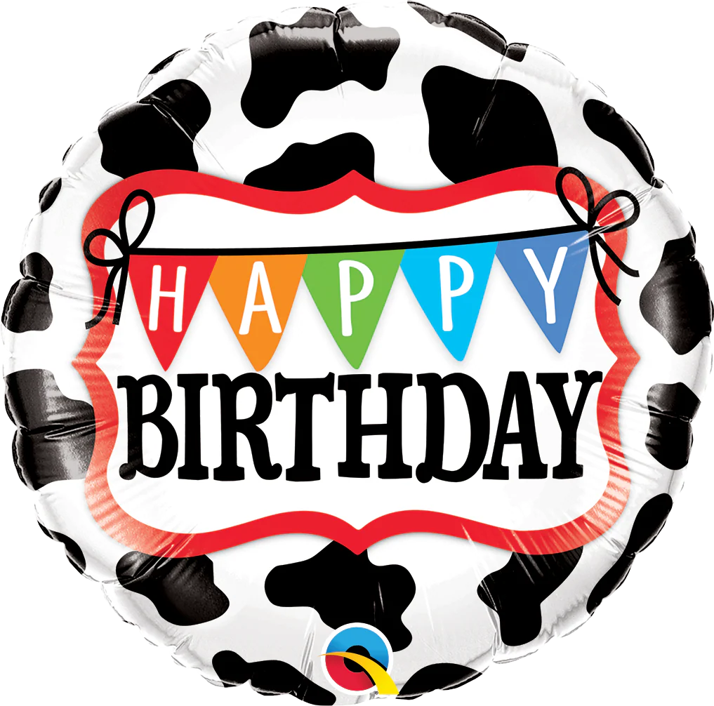 18" Birthday Holstein Cow