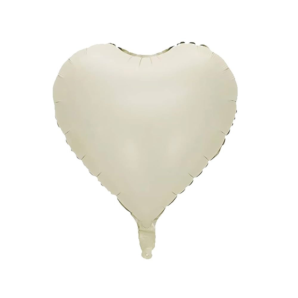 18" Foil Heart: Cream