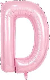 16” Baby Pink Letter: D