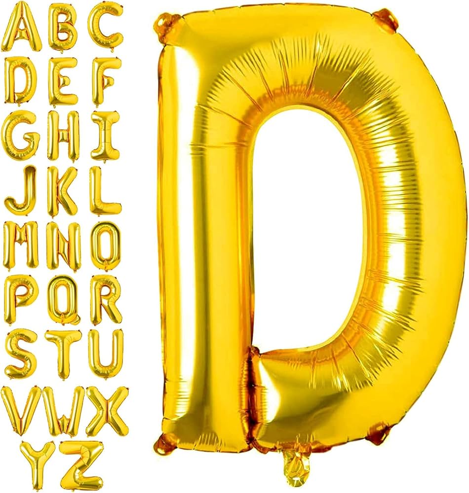 32" Gold Letter: D