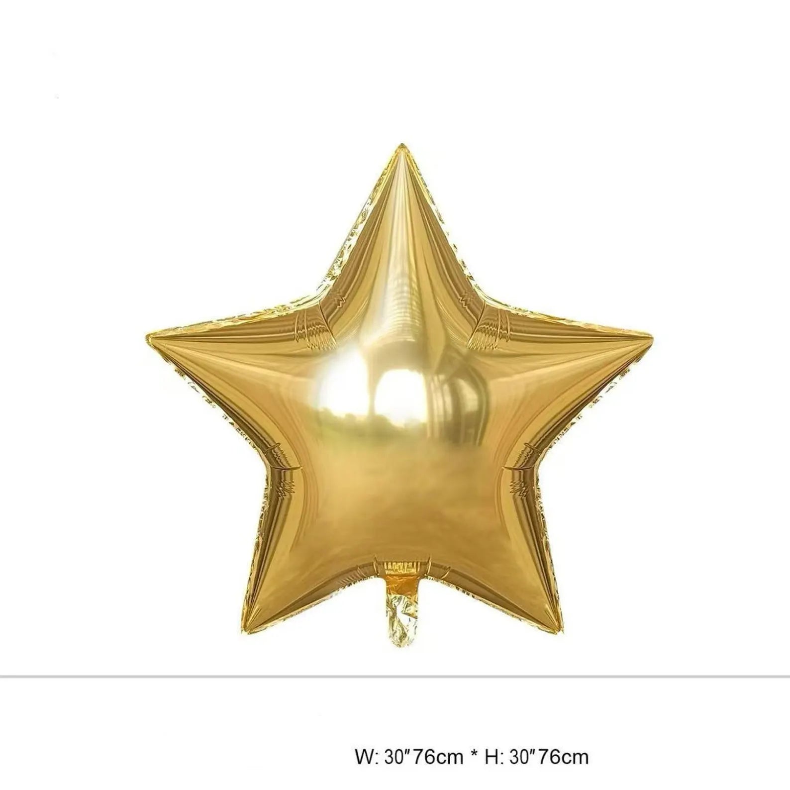 30" Star Foil: Chrome Gold