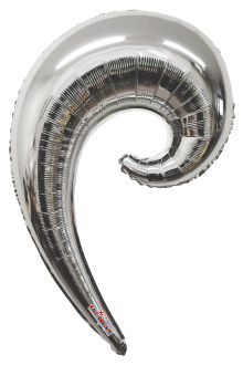 36” Kurly Wave Silver Large