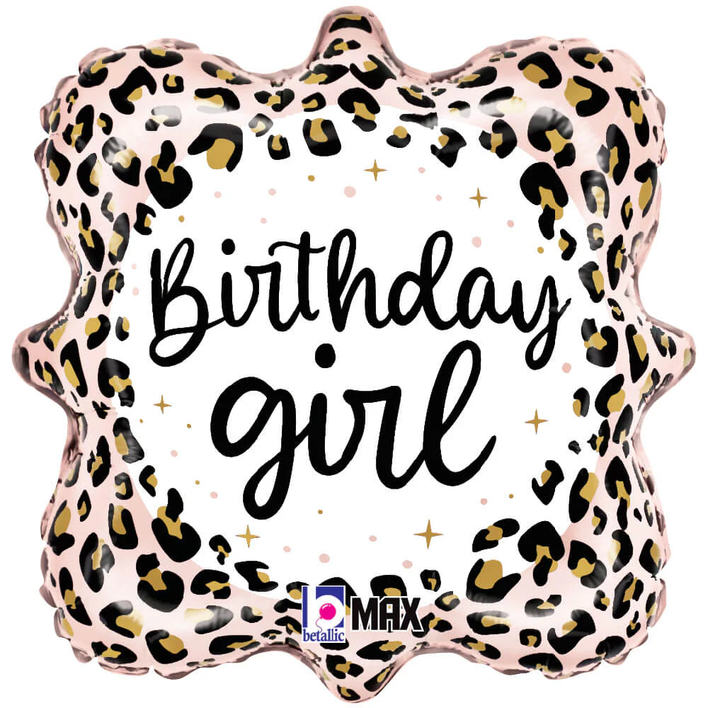 18" MAX Float Leopard Birthday Girl