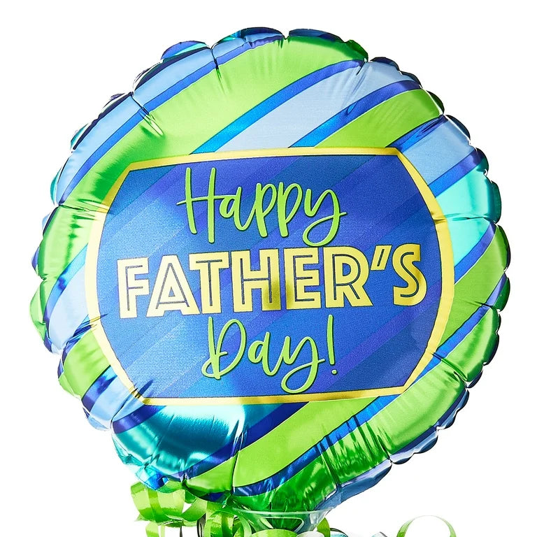 18" Happy Fathers Day Green and Blue