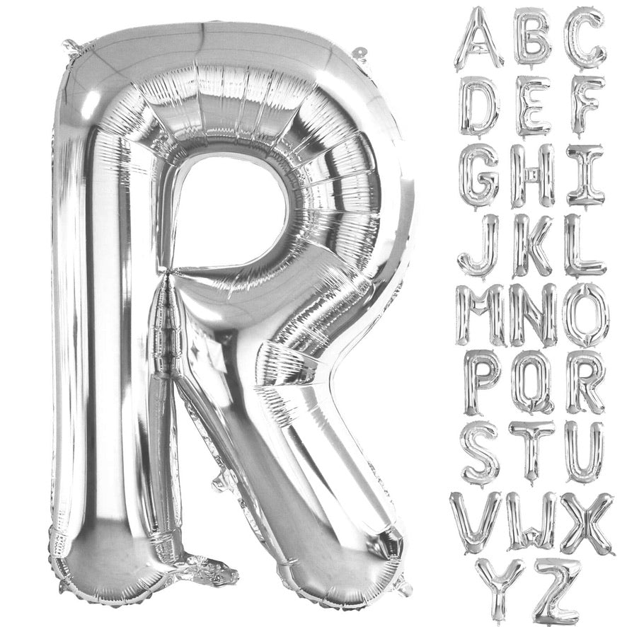 40” Silver Letters: R