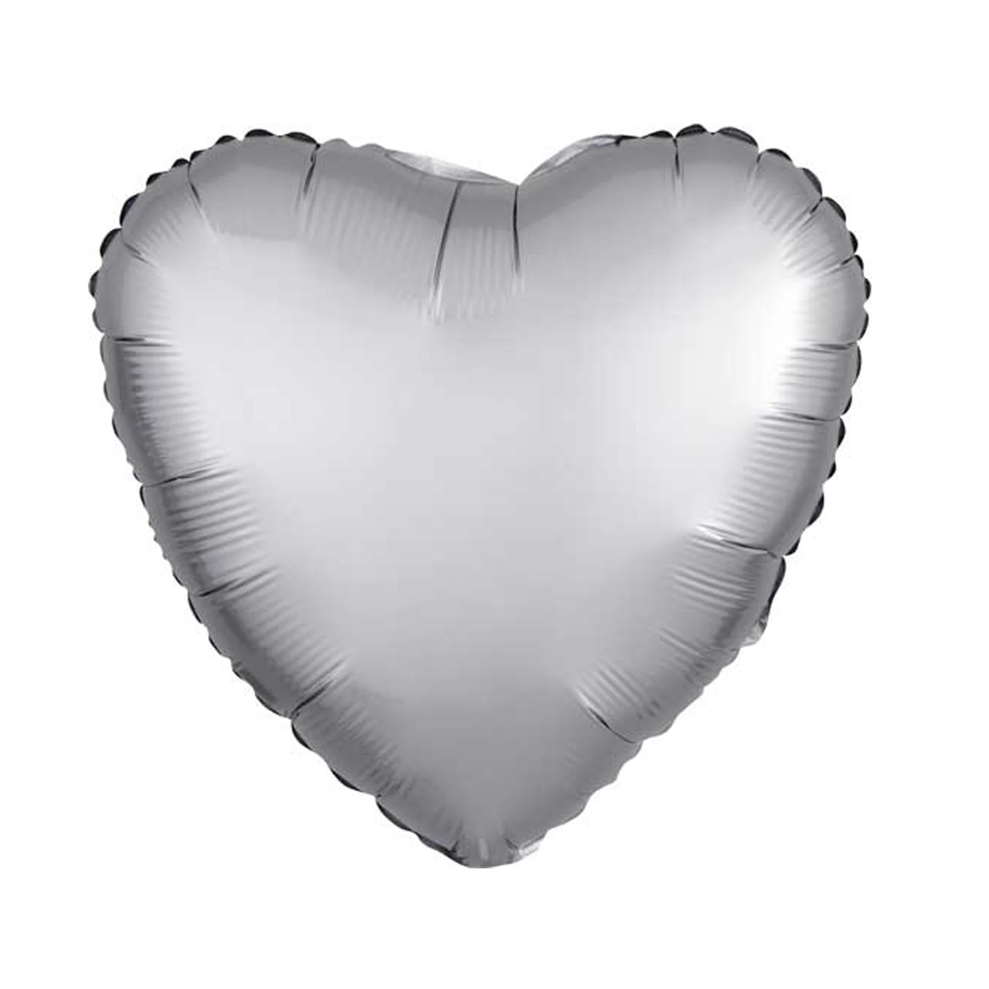 5" Foil Hearts: Satin Silver 5ct