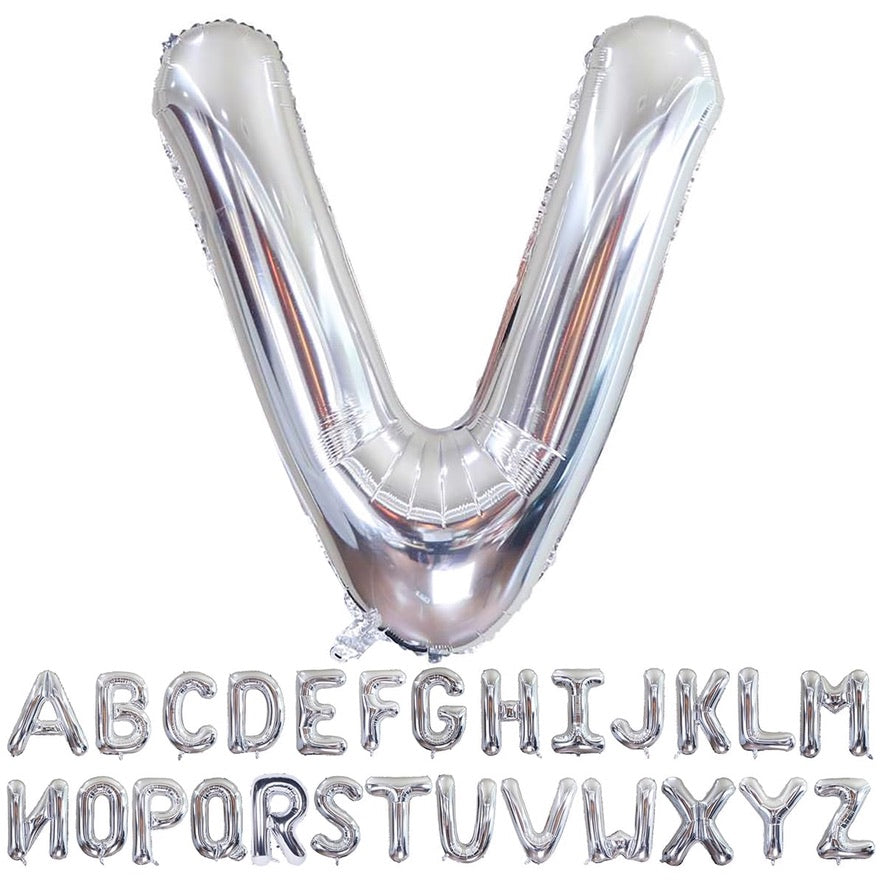 40” Silver Letters: V