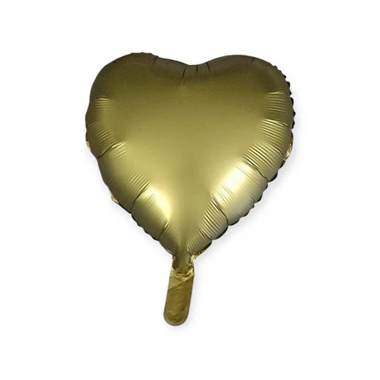 5" Foil Hearts: Satin Gold 5ct
