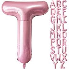 16” Baby Pink Letter: T