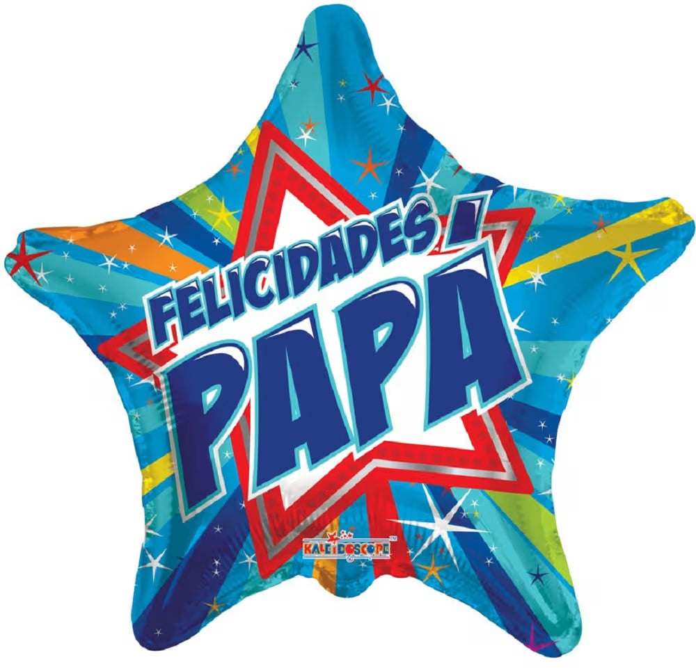 18" Shining Star Felicdades Papa Globo Balloon