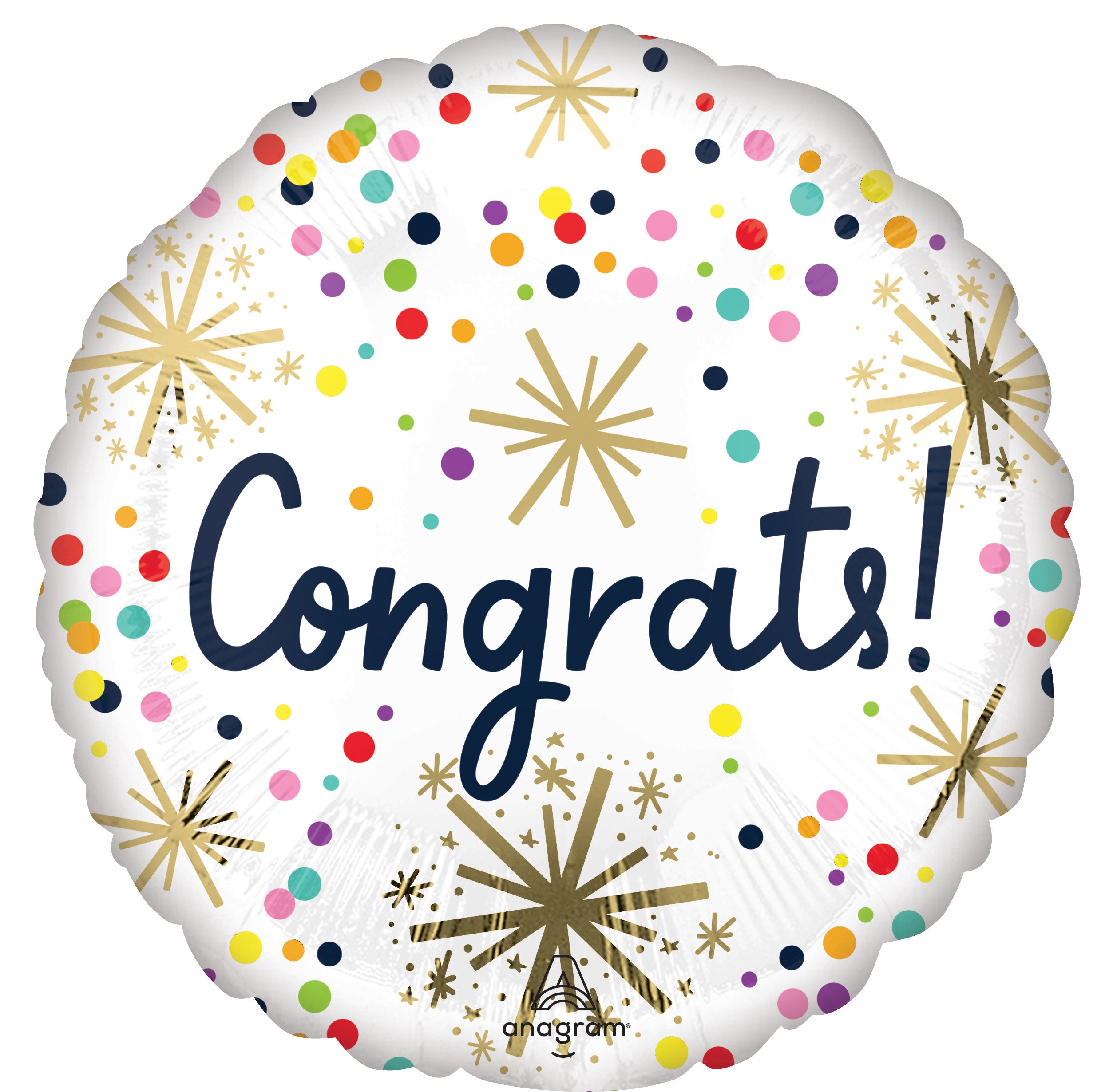 18" Standard Confetti Sprinkle Congrats Balloon