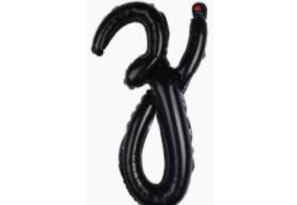 18" Black Cursive Letter: Z