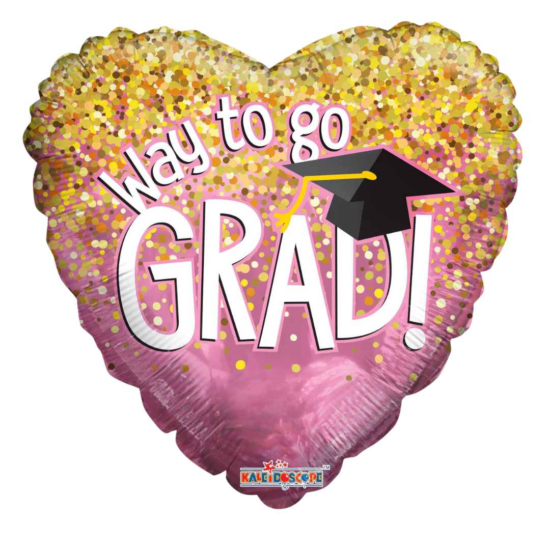 18" way to go grad pink