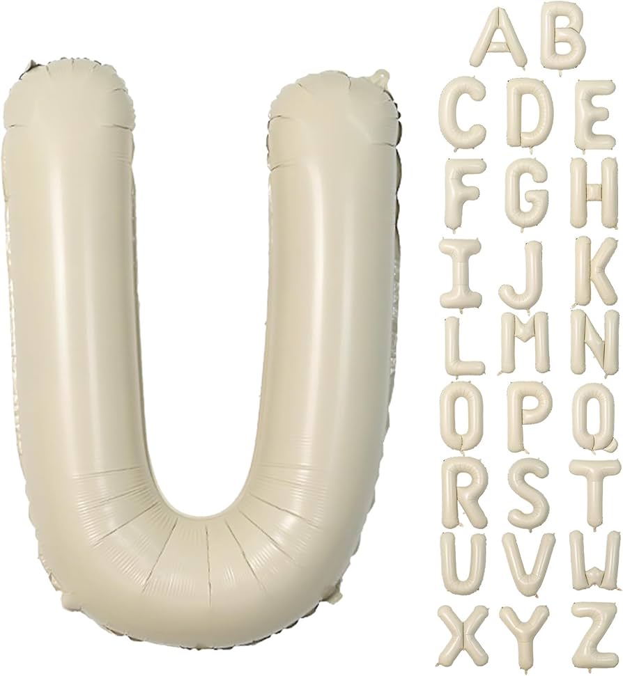 16” Cream Letter: U