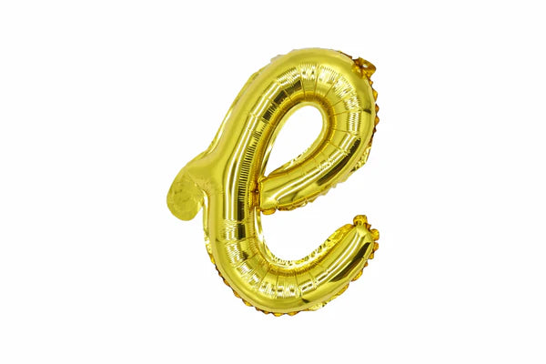 18" Gold Cursive Letter: E