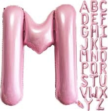 16” Baby Pink Letter: M