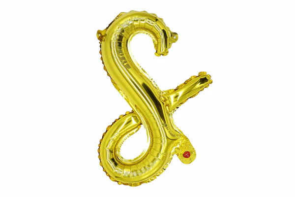 18" Gold Cursive Letter: S