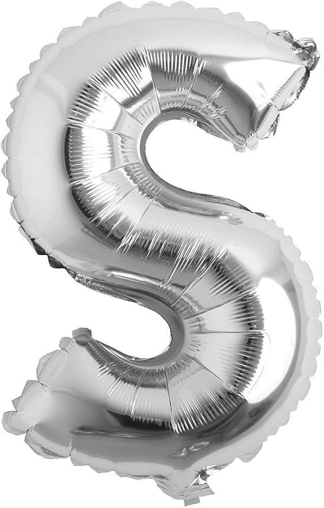 16" Silver Letter: S