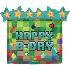 25" Pixel Party Happy B-day