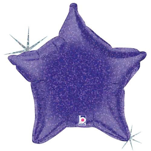 Lucky Foil: 18" Star Holographic Purple