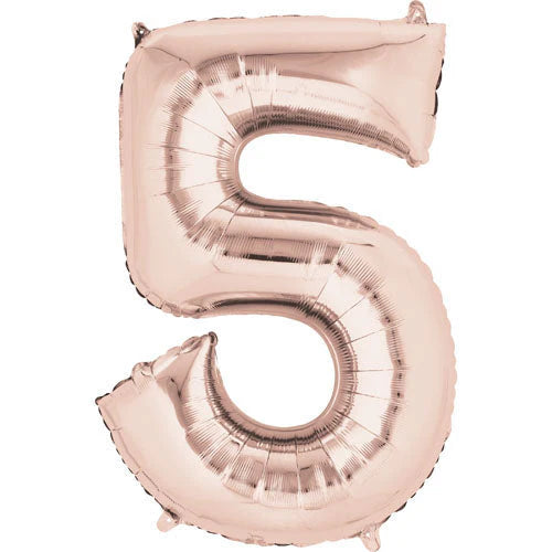 34" Number 5 Rose Gold Anagram
