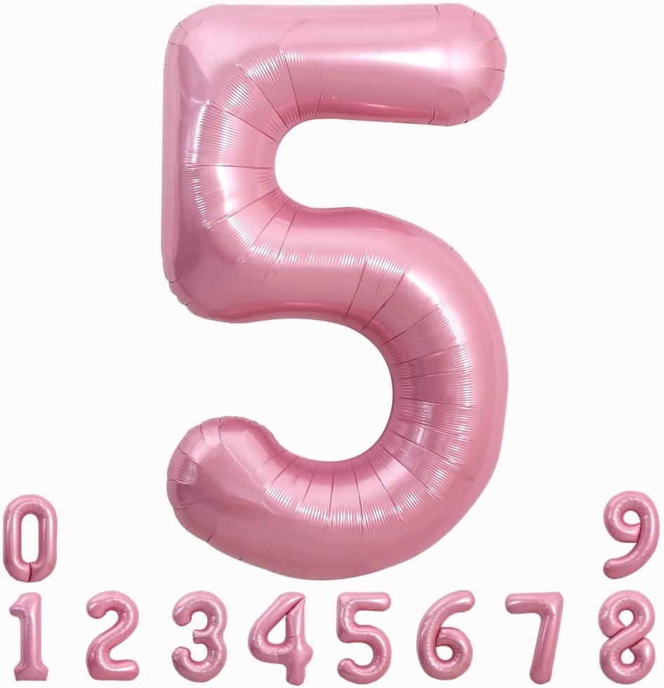 32” Baby Pink Number 5